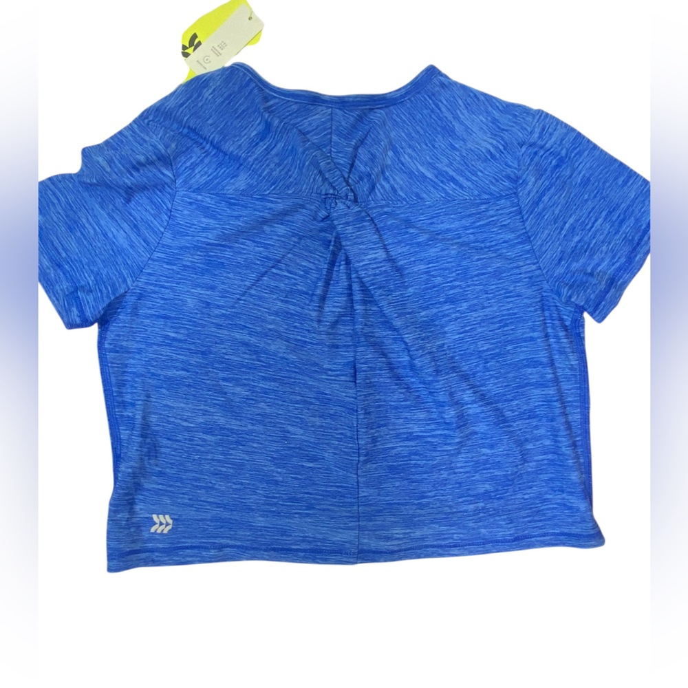 All In Motion Girls M (8) Blue Studio Quick Dry Tee shirt with cinched in back. - Picture 2 of 5